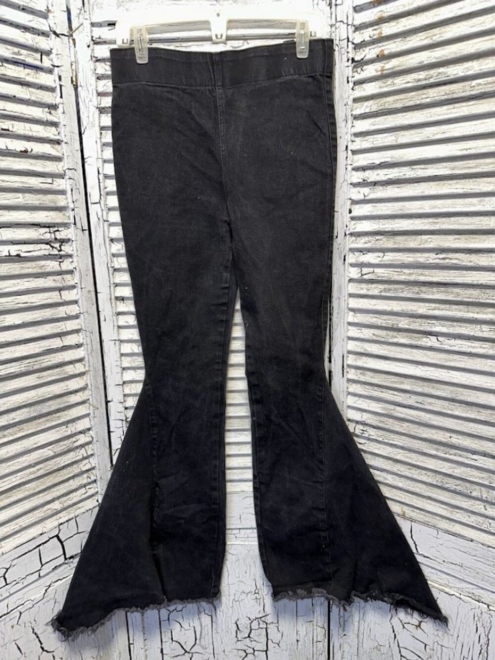 Black L&B Stretchy Denim Bell Bottom Jeans Size Large